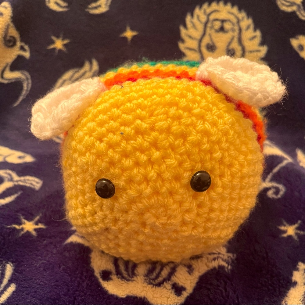 Crochet Rainbow Bee Plush 🌈